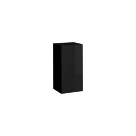 Blox 25 Wall Hung Cabinet - Black Gloss 35cm